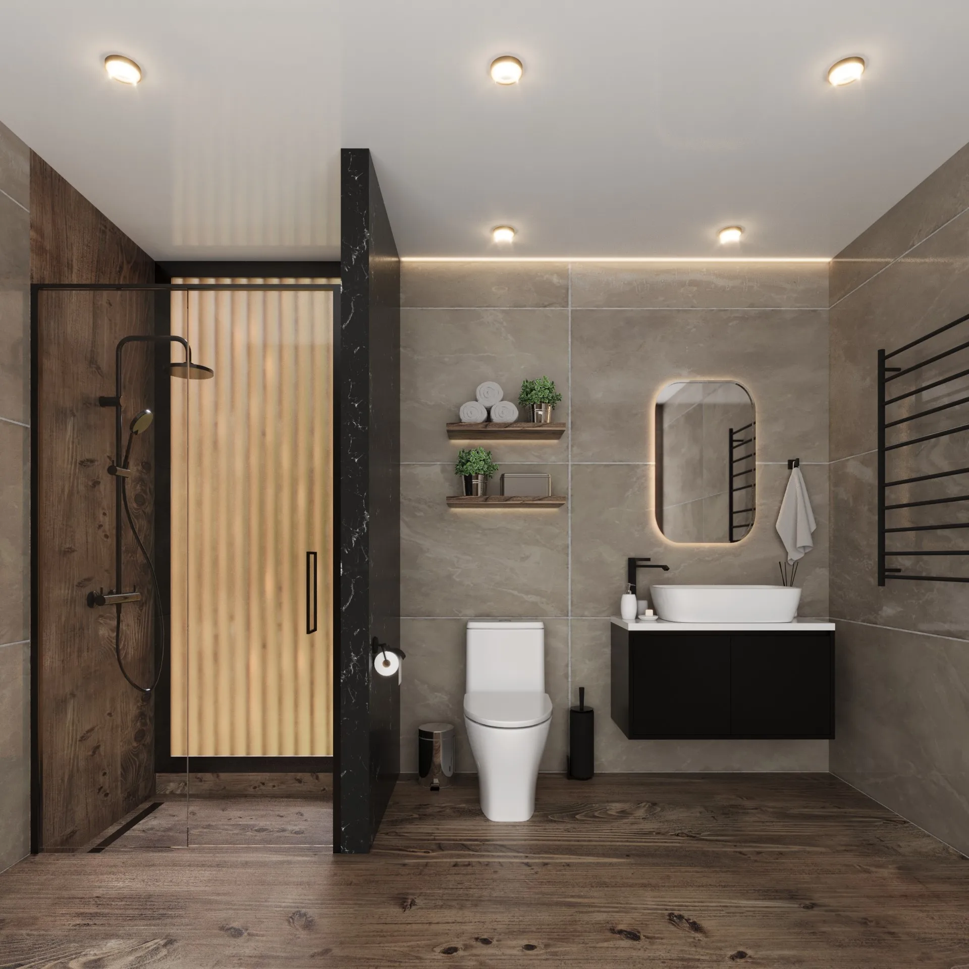 Baño — Iluminación Difusa